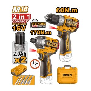 Ingco Aku Set COSLI240968 (Udarni Odvijac   Busilica) 47274