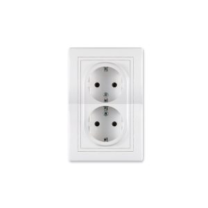 Prikljucnica Monofazna Dupla sa Polik.Jezgrom Antracit IP44 PVC AC2412.1A