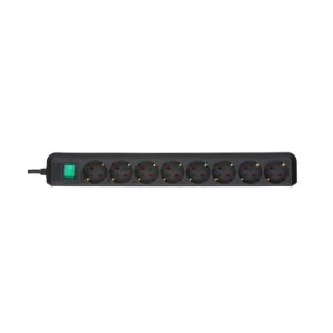 Razvodnik 8 uticnica pro. 3m 1.5mm2 Crni Brennens 1159300018