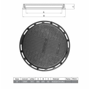 Saht Poklopac Okrugli 670 125KN 615